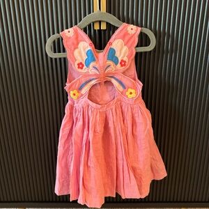 Mini Biden butterfly back dress